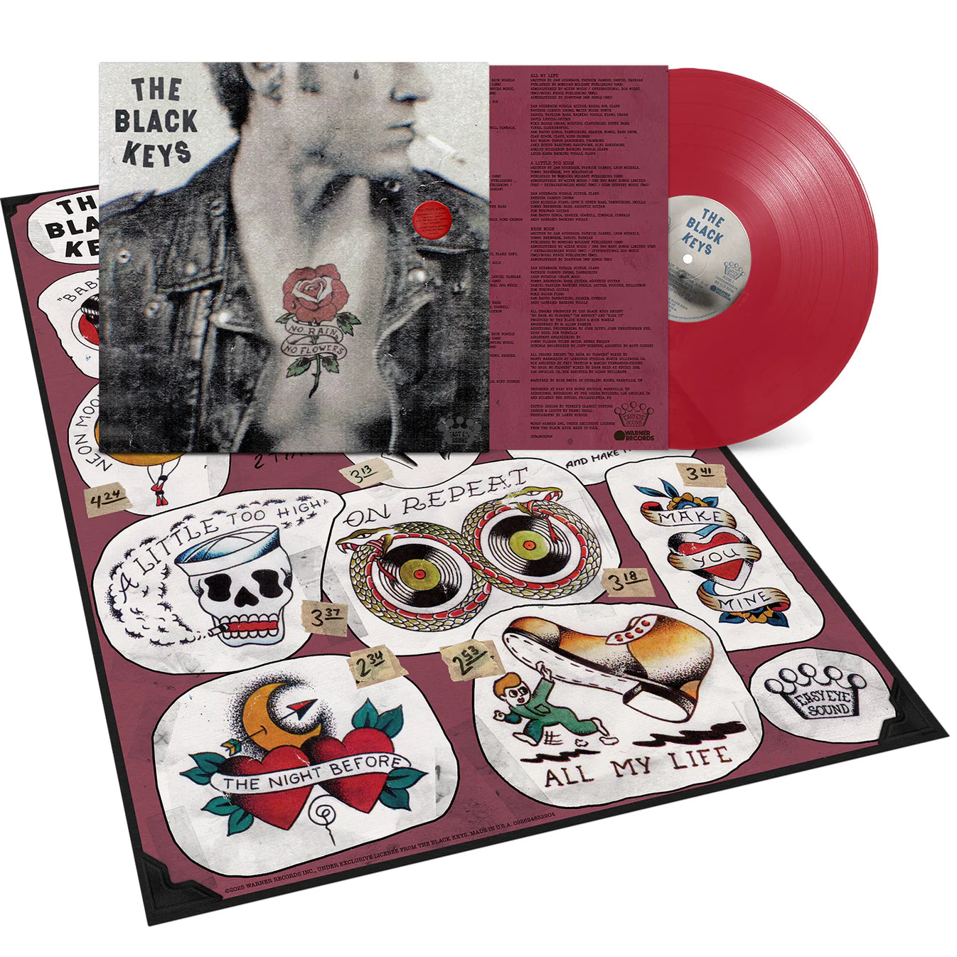 The Black Keys – No Rain, No Flowers LP (Limited Edition Ruby Red Vinyl) (Includes Poster)