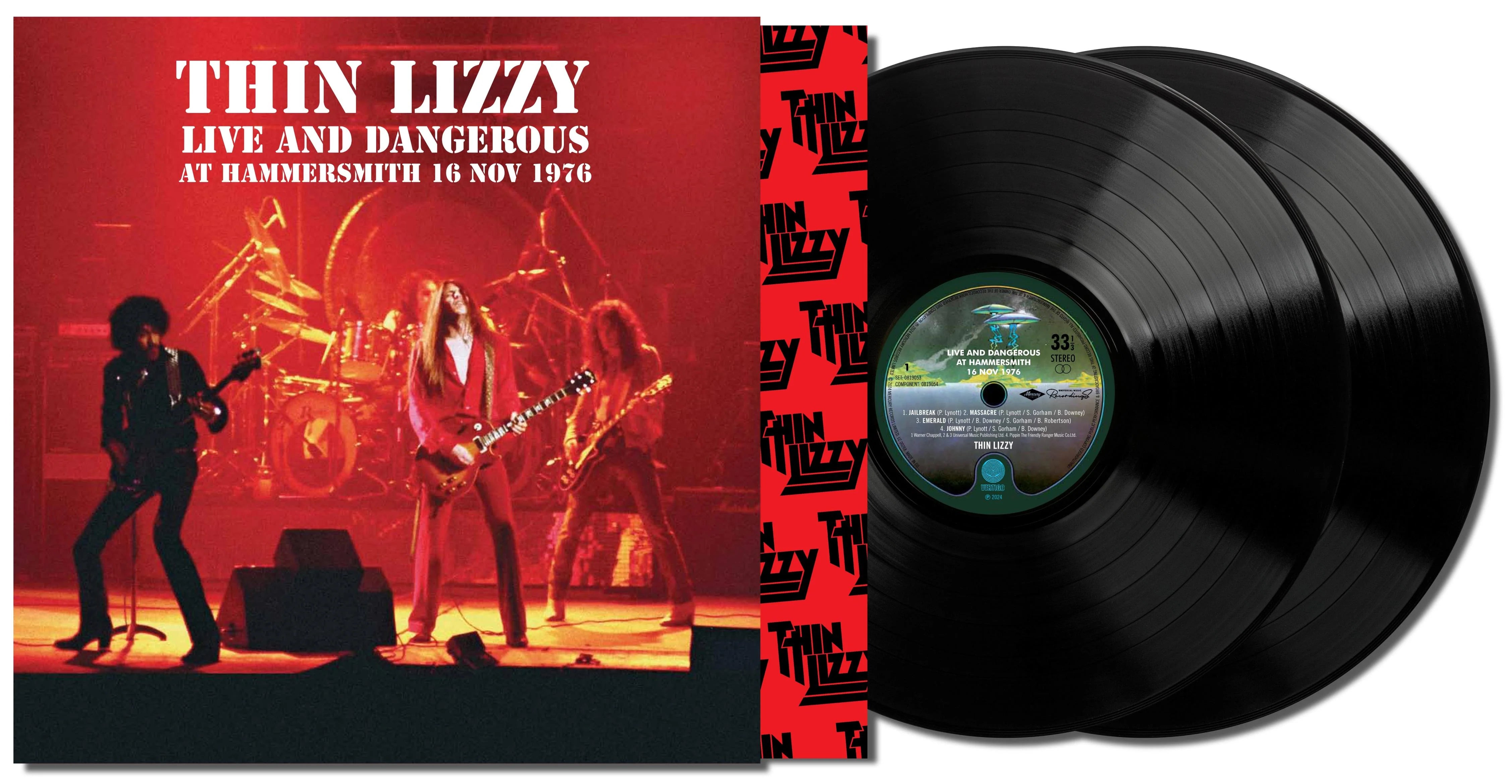 RSD THIN LIZZY - Live at Hammersmith 16/11/1976 - 2 LP - 180g Black Vinyl [RSD 2024]