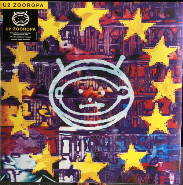 U2 - Zooropa 2LP LTD Transparent Yellow Vinyl 30th Anniversary Edition w/ Foil Sleeve