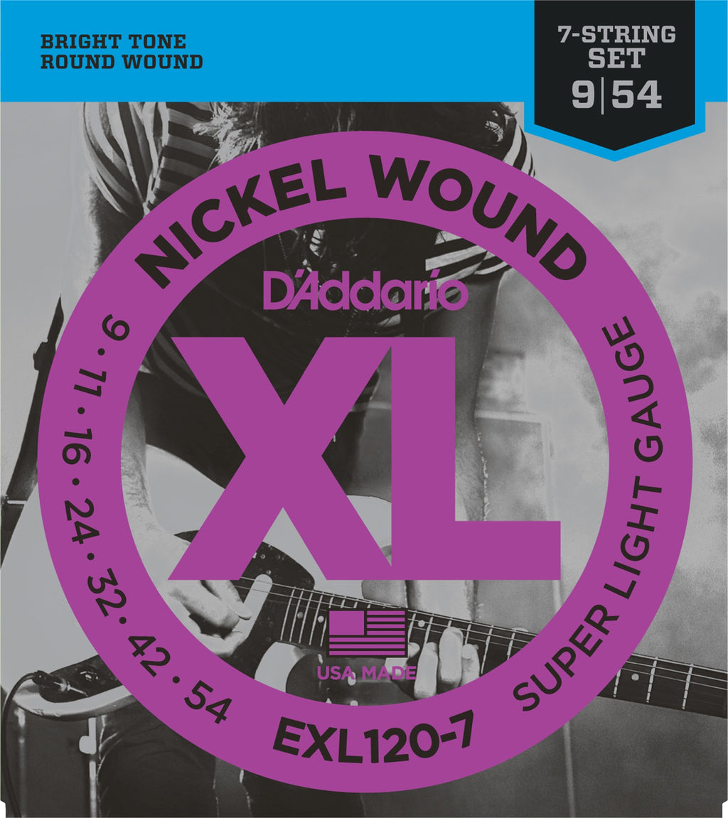 D'Addario 7-String Electric Strings (9-54)