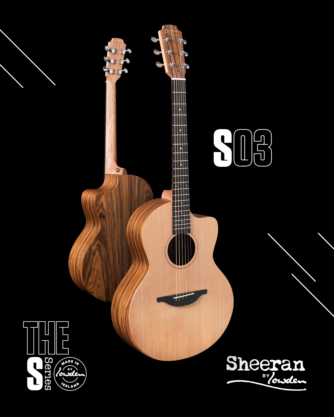 Sheeran by Lowden S-03 Cedar & Rosewood Semi-Acoustic Guitar