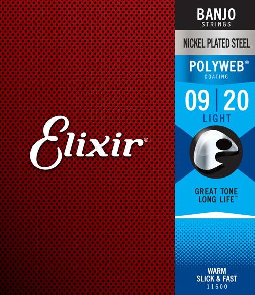 Elixir Light Poly Nickel 5-String Banjo 9-20