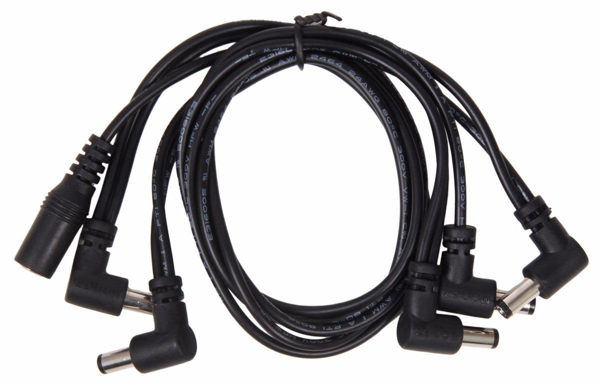 Mooer PDC-5A 5 Plug Multi DC Power Cable (Angled)
