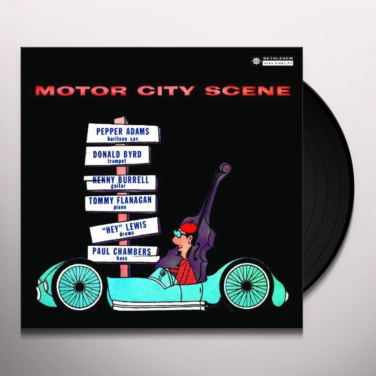 Pepper Adams, Donald Byrd, Kenny Burrell, Tommy Flanagan, "Hey" Lewis, Paul Chambers – Motor City Scene LP