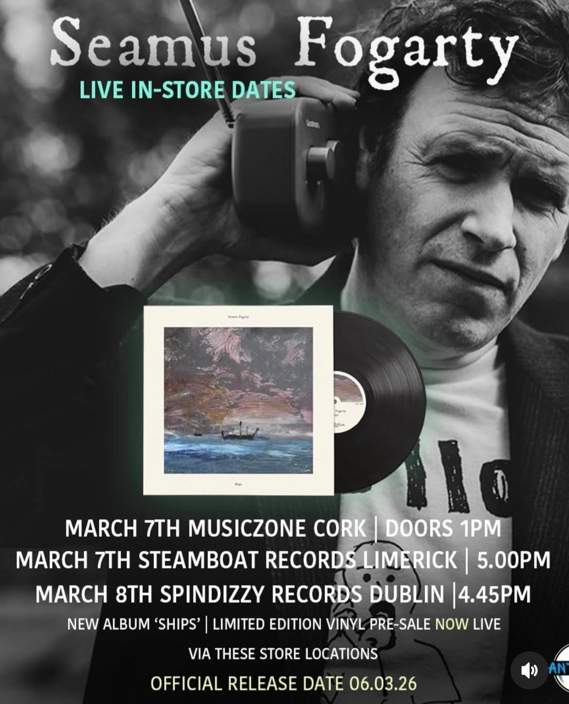 Seamus Fogarty inStore March 7th