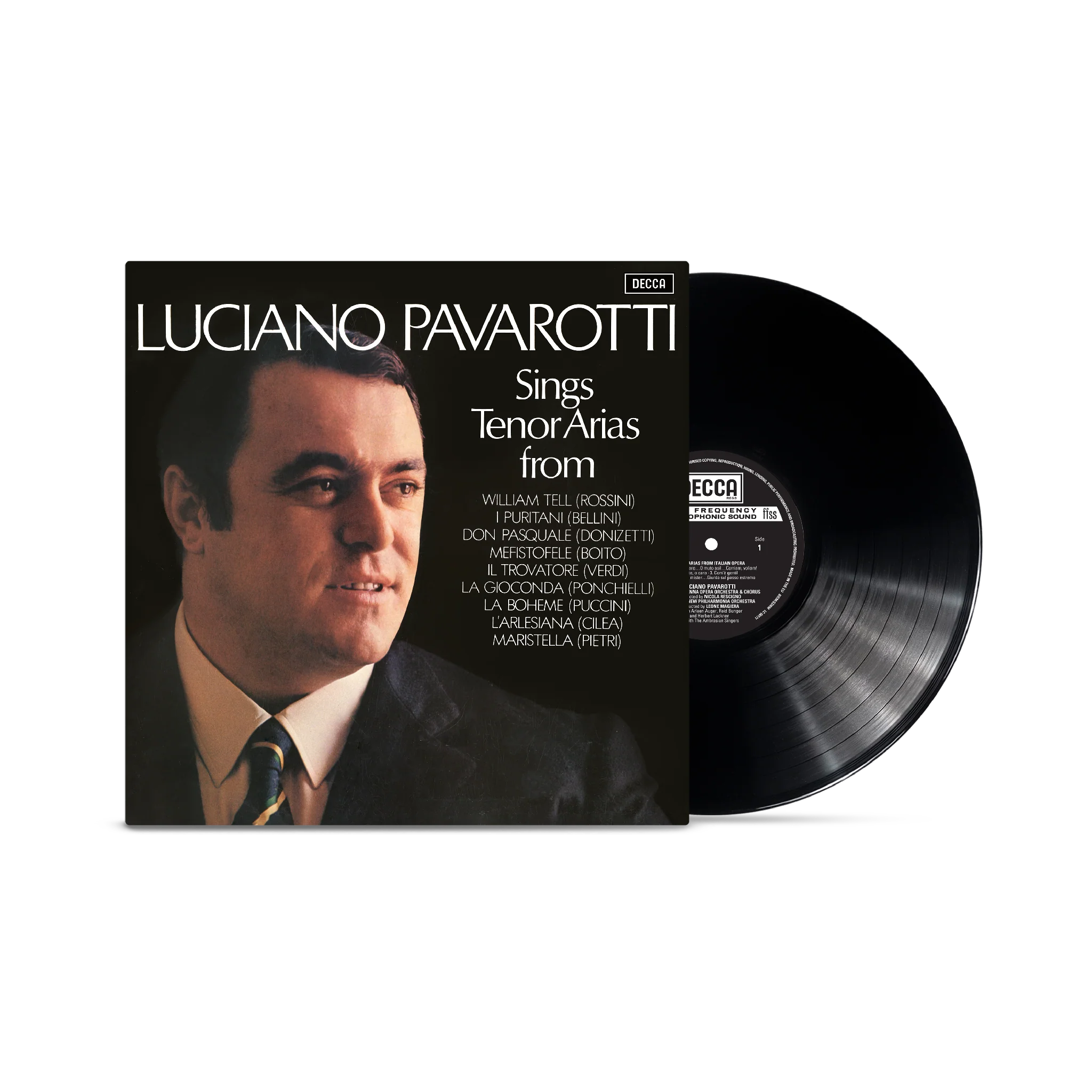 Luciano Pavarotti – Sings Tenor Arias From Italian Opera LP (Remastered on 180g  Vinyl)