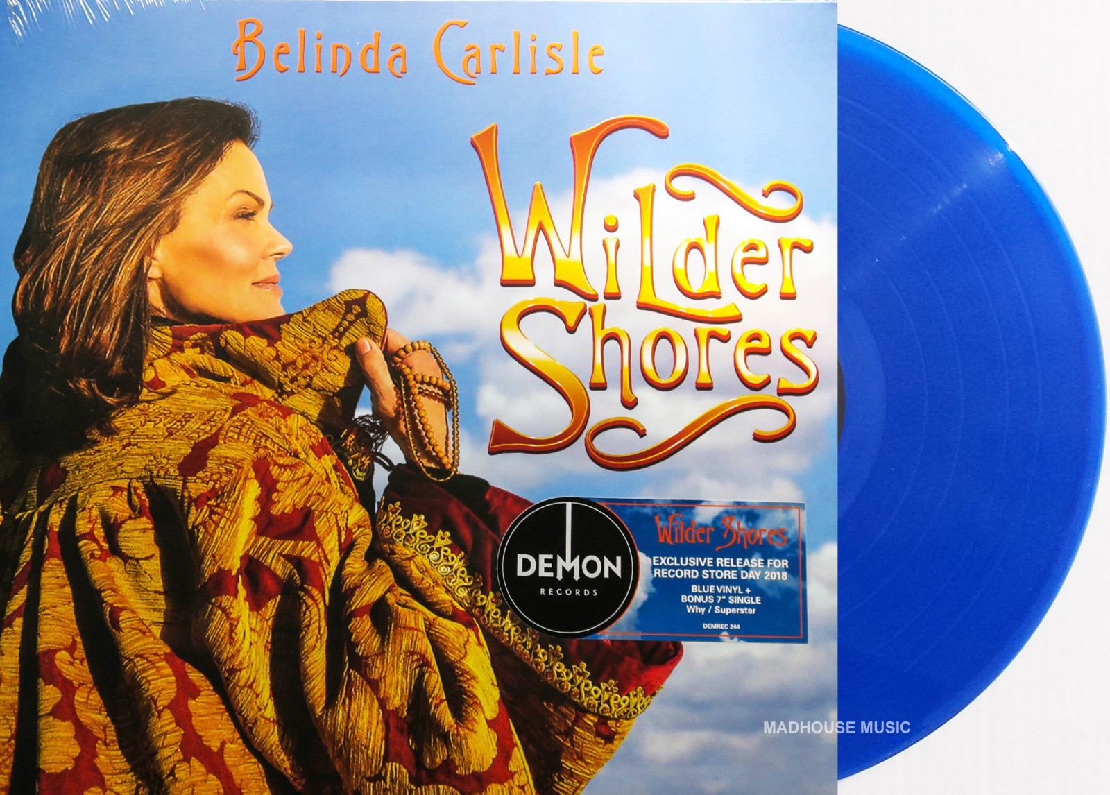 Belinda Carlisle - Wilder Shores LP RSD 2018 Exclusive Blue Vinyl w/ Bonus 7"