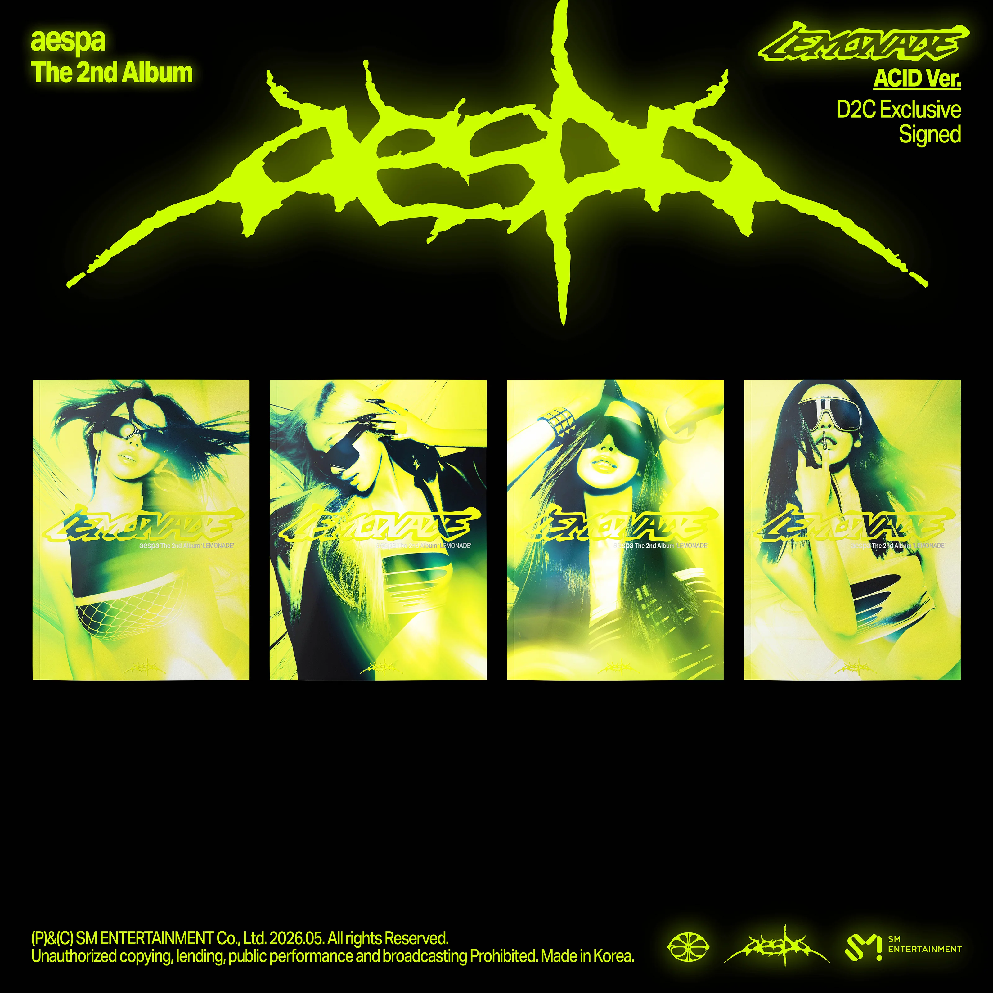 aespa - The 2nd Album 'LEMONADE' (Acid Version) CD Book