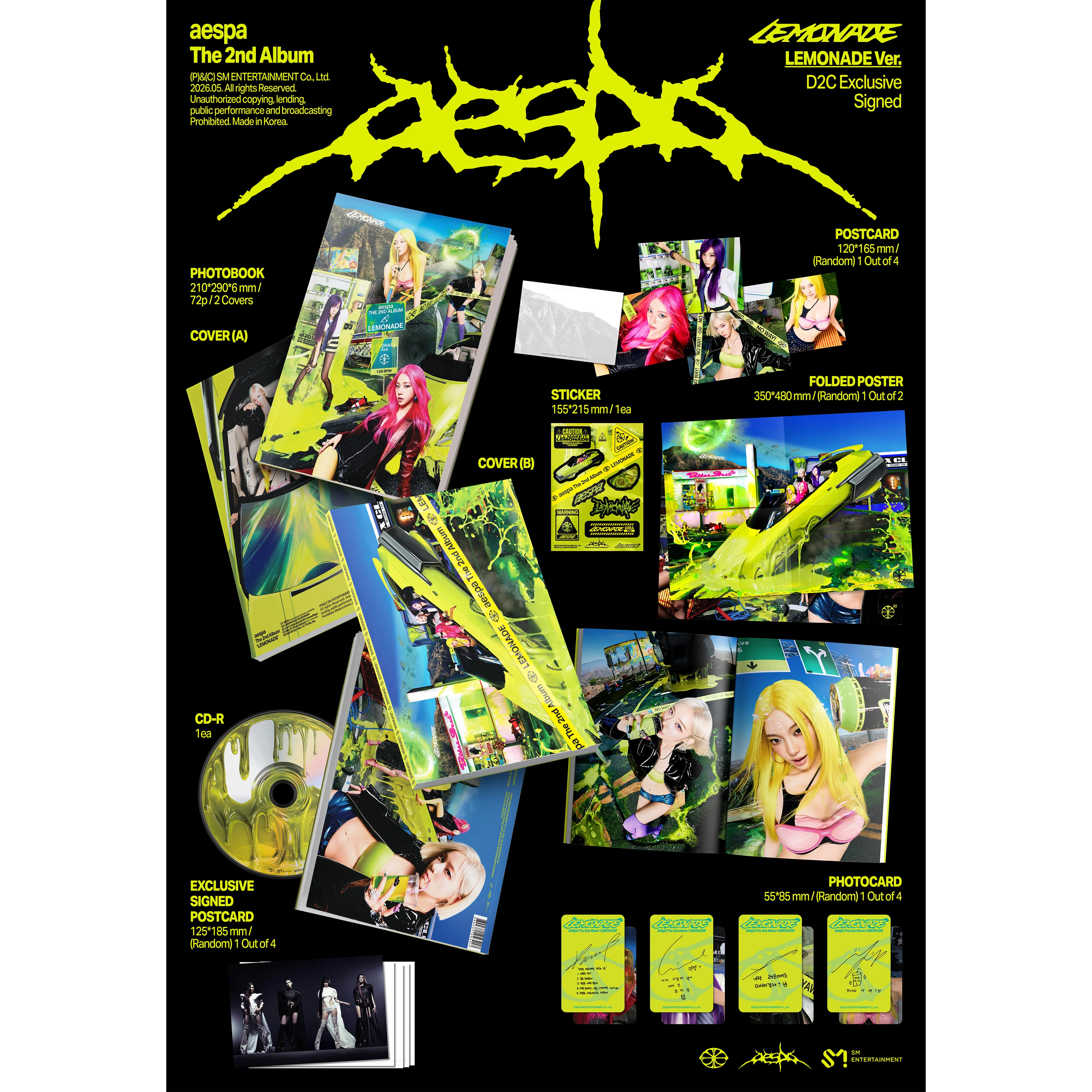 aespa - The 2nd Album 'LEMONADE' (Lemonade Version) CD Book