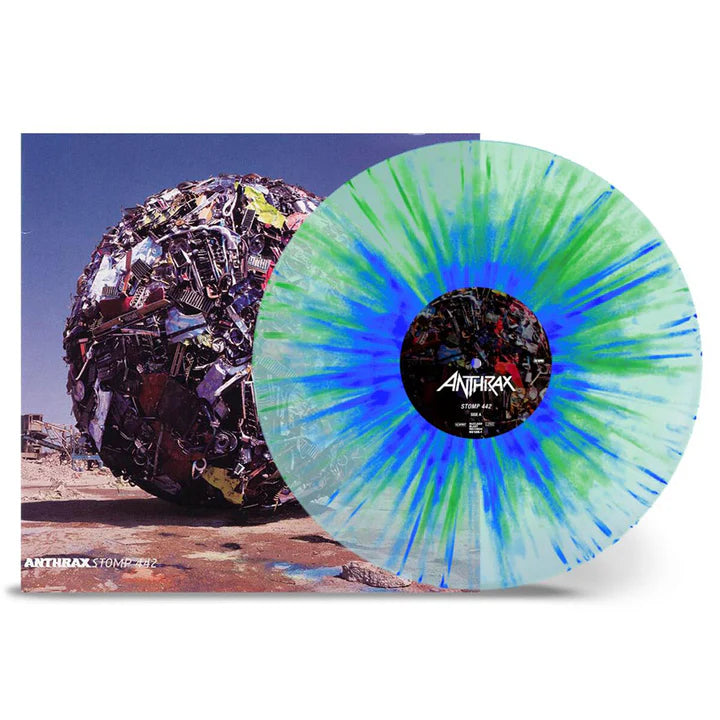 Anthrax – Stomp 442 LP (Limited Edition Clear with Blue and Green Splatter Vinyl)