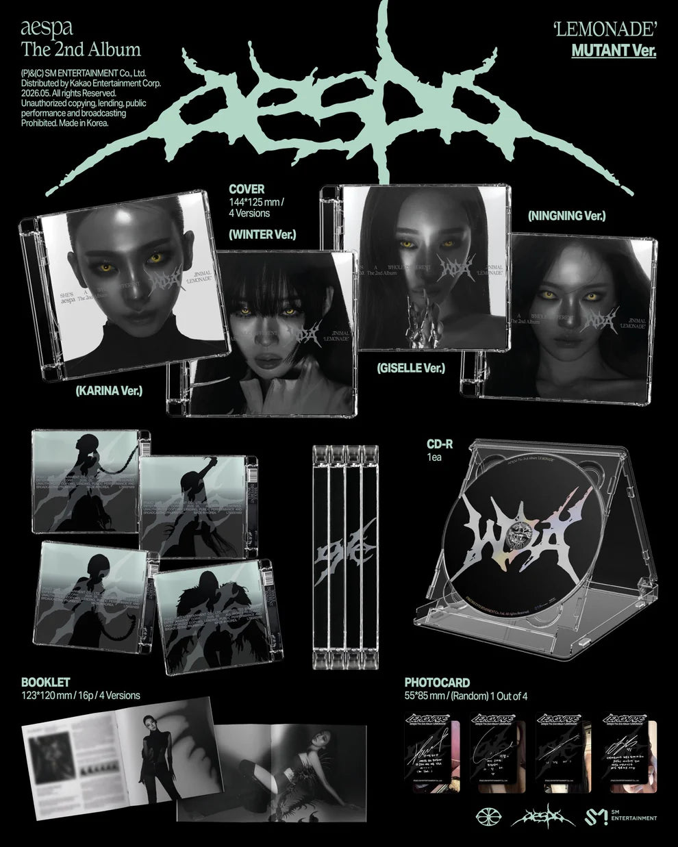 aespa - The 2nd Album 'LEMONADE' (Mutant Version) CD