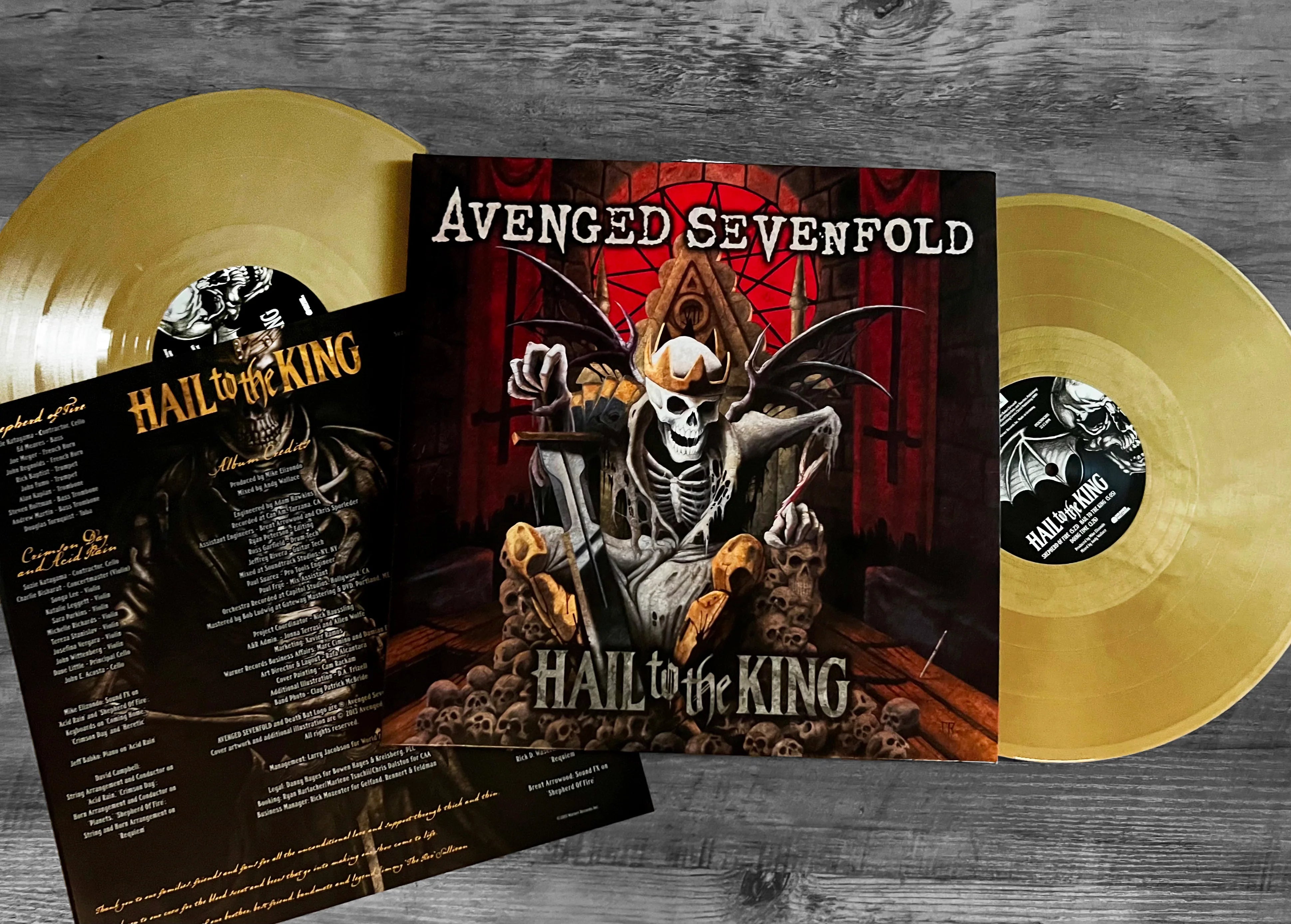Avenged Sevenfold - Hail To The King - 10th Anniversary Gold LP Vinyl