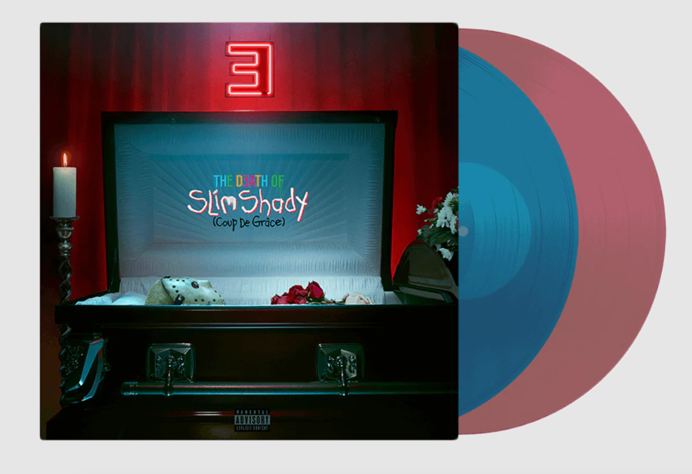 Eminem, Slim Shady ‎– The Death of Slim Shady Vinyl 2LP Red & Blue