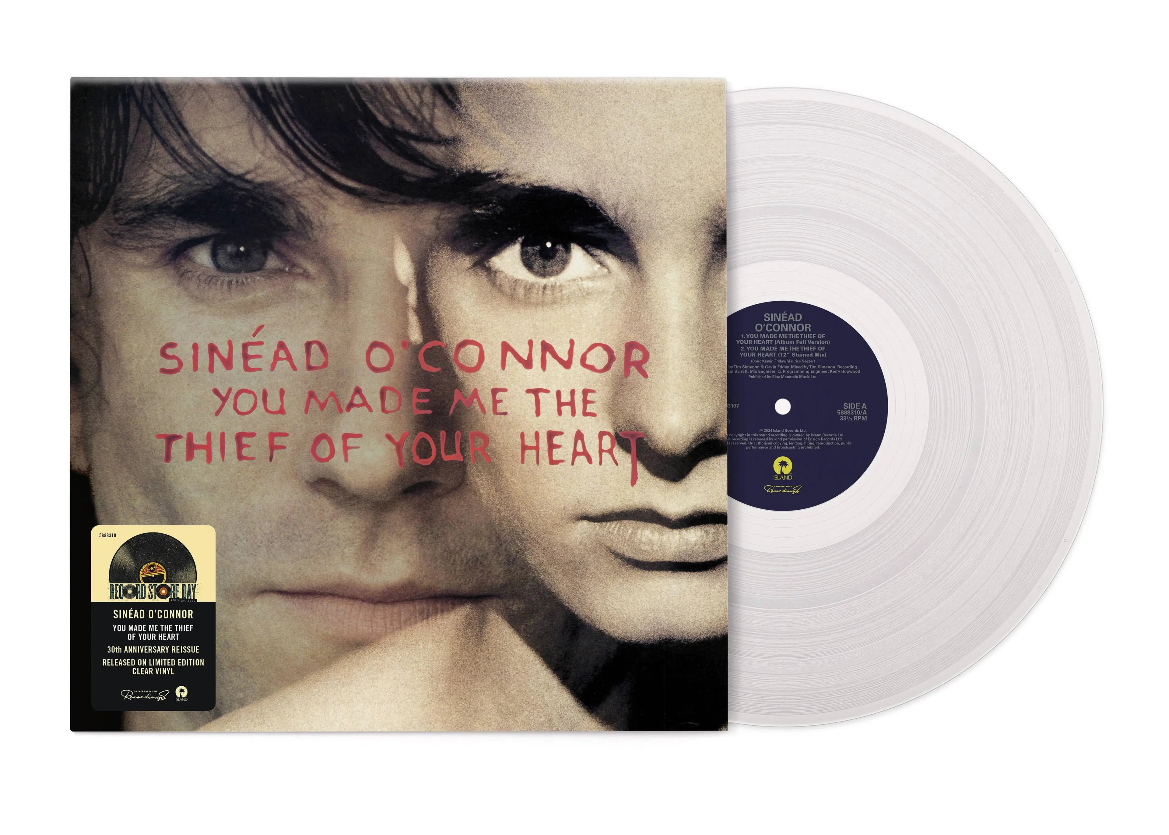 SINEAD O'CONNOR - You Made Me The Thief Of Your Heart - 30th anniversary - 12" Clear Vinyl [RSD 2024]