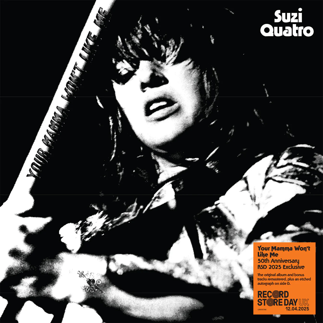 Suzi Quatro – Your Mamma Won't Like Me 2LP (50th Anniversary RSD 2025 Exclusive Limited Edition White & Black Vinyl)