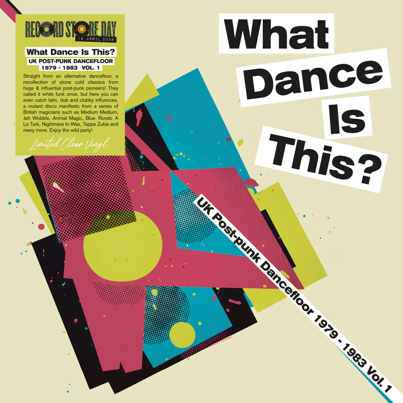Various – What Dance Is This? (UK Post Punk Dancefloor Vol.1) LP (Limited Edition Clear Vinyl) RSD 2026