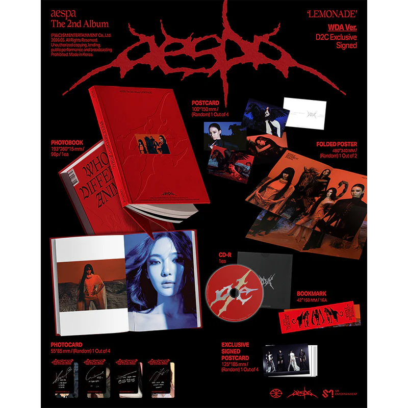 aespa - The 2nd Album 'LEMONADE' (Whole Different Animal Version) CD Book