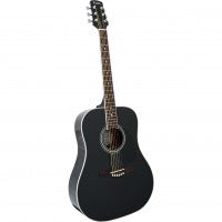 Adam Black S2 Black Dreadnought Acoustic Guitar: 88S2BLK