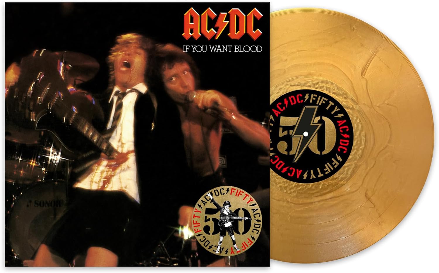 AC/DC – If You Want Blood You've Got It LP (Limited Edition 50th Anniversary Gold Vinyl)