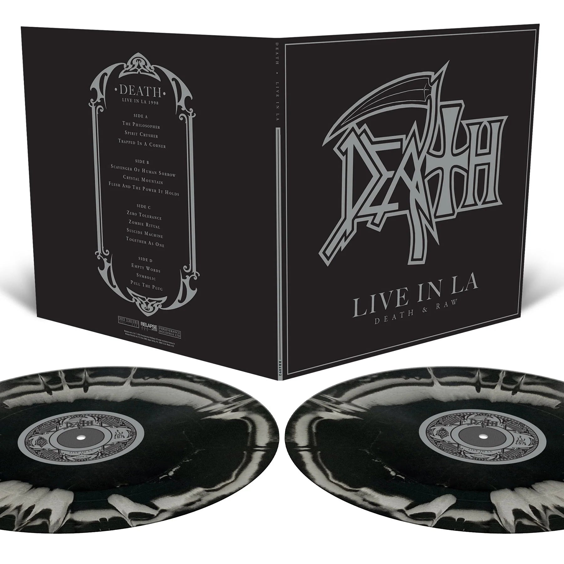 Death ‎– Live In L.A. (Death & Raw) 2LP LTD Custom Merge with Splatter Edition