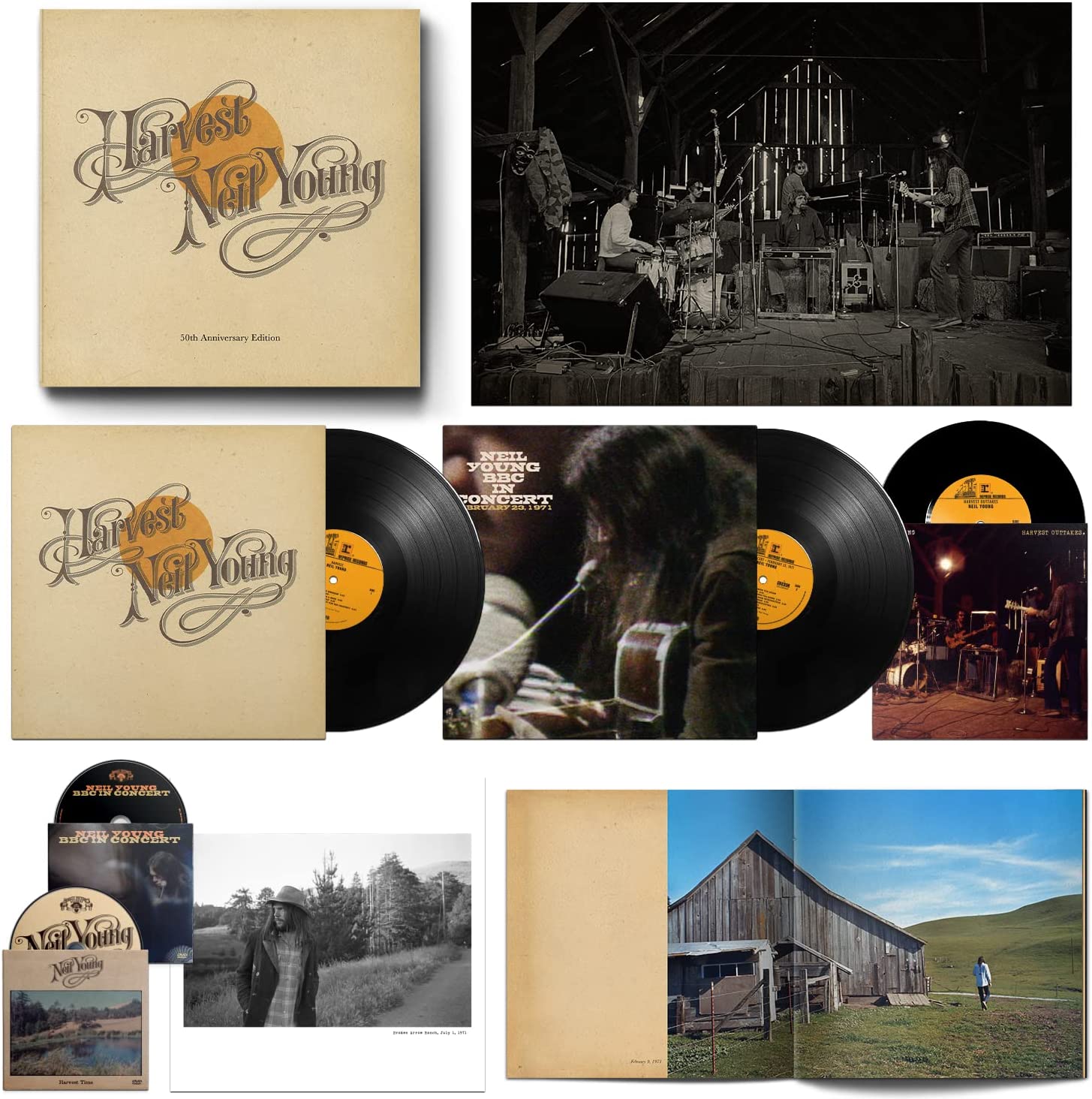 Neil Young - Harvest (Deluxe 50th Anniversary Edition) 2LP, 7" Vinyl and 2DVD