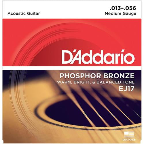 D'Addario Medium Phosphor Acoustic Strings (13-56)