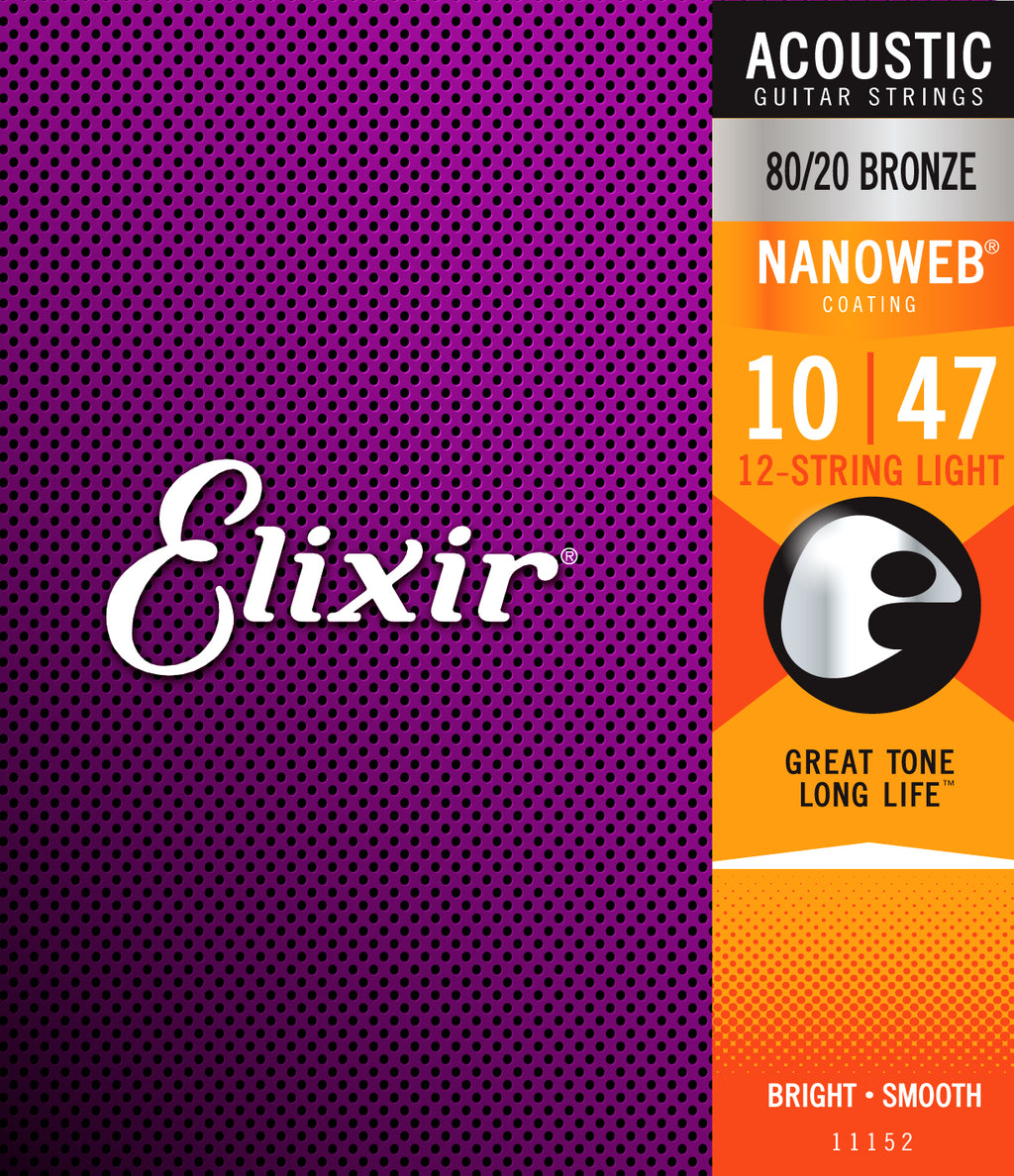 Elixir 12 String Nano Bronze Acoustic Strings (10-47)