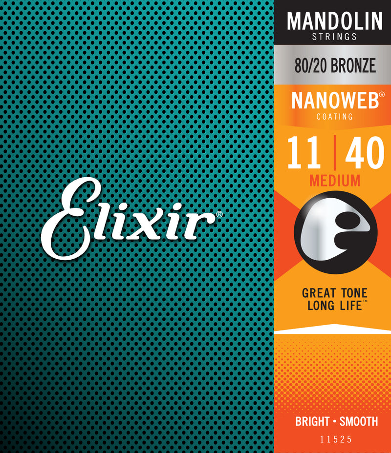 Elixir Medium Nano Bronze Mandolin Strings (11-40)