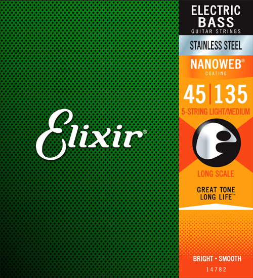 Elixir Light/Medium Nano 5-String Bass (45-135)