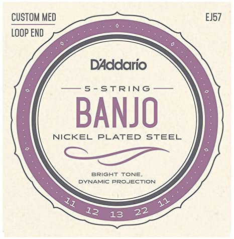 D'Addario Custom Medium Nickel 5-String Banjo (11-22)
