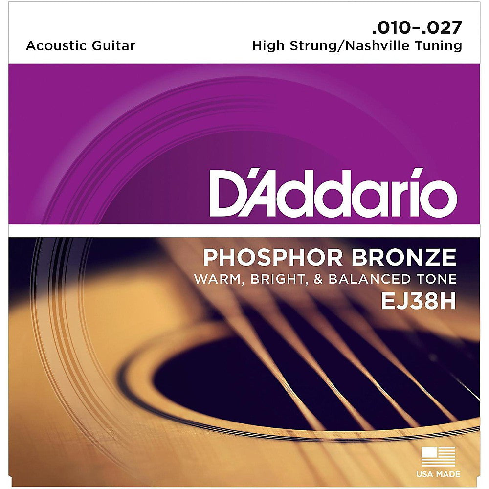 D'Addario High Strung/Nashville Tuning Acoustic Strings (10-27)