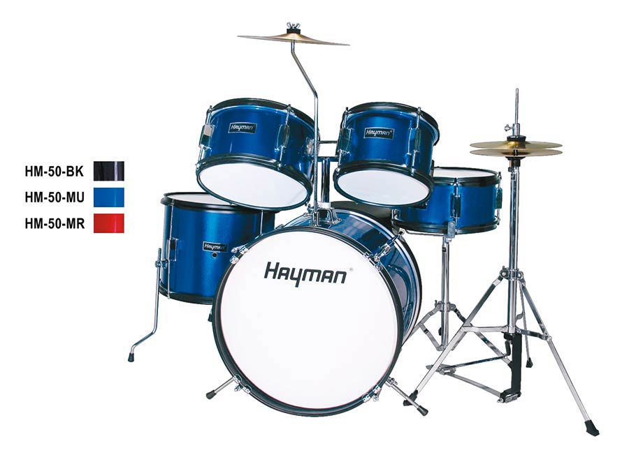 Hayman Junior Drum Kit 5 Piece - Multiple Colours