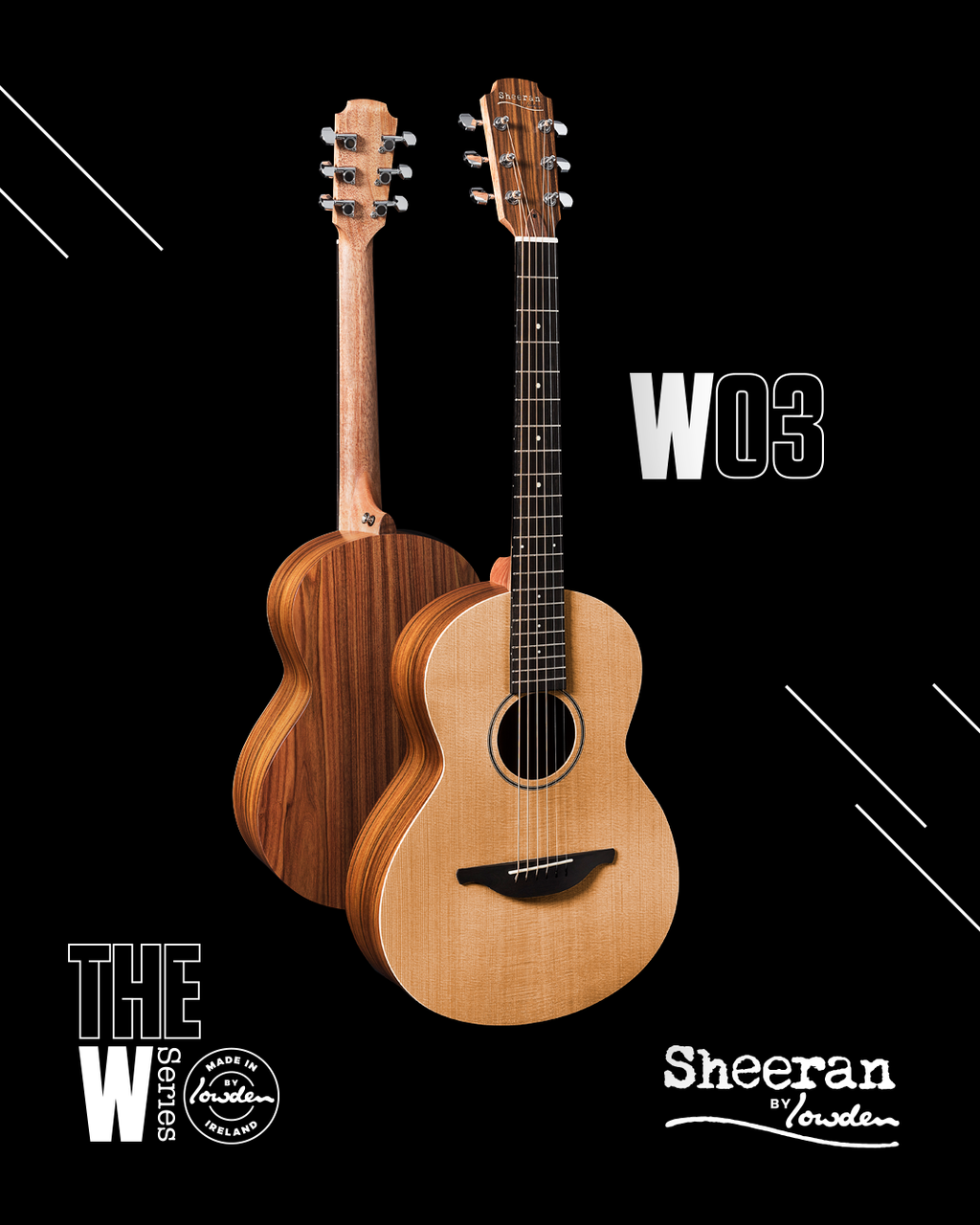Sheeran by Lowden W-03 Cedar with Santos Rosewood Back & Sides PRE-ORDER