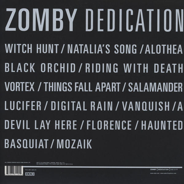Zomby - Dedication 2LP