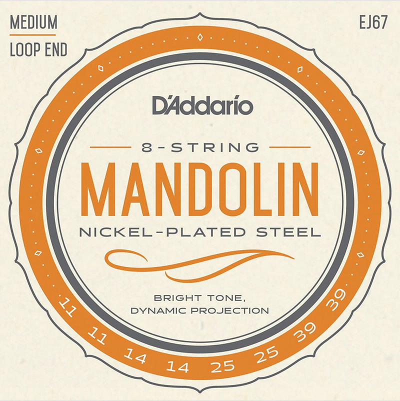 D'Addario Medium Nickel Mandolin Strings (11-39)