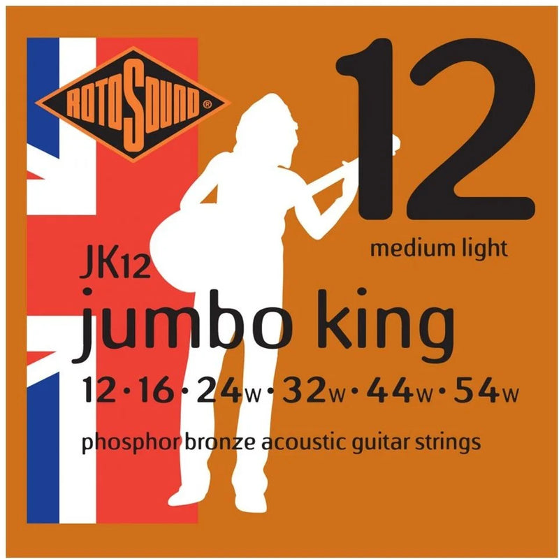 Rotosound Jumbo King Acoustic Med Light Strings (12-54)