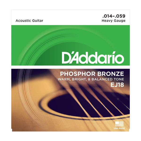 D'addario Heavy Phosphor Acoustic Strings (14-59)