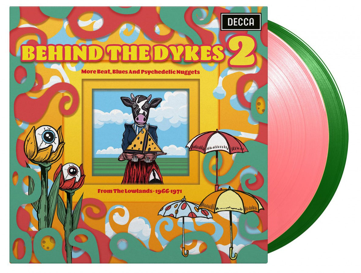 Various Artists ‎– Behind The Dykes 2 - More Beats, Blues And Psychedelic Nuggets From The Lowlands 1966-1971 2LP Pink/Green Vinyl RSD 2021