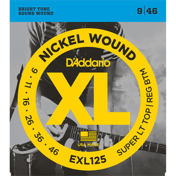 D'Addario Super Light Top/Reg Bottom Electric Strings (9-46)