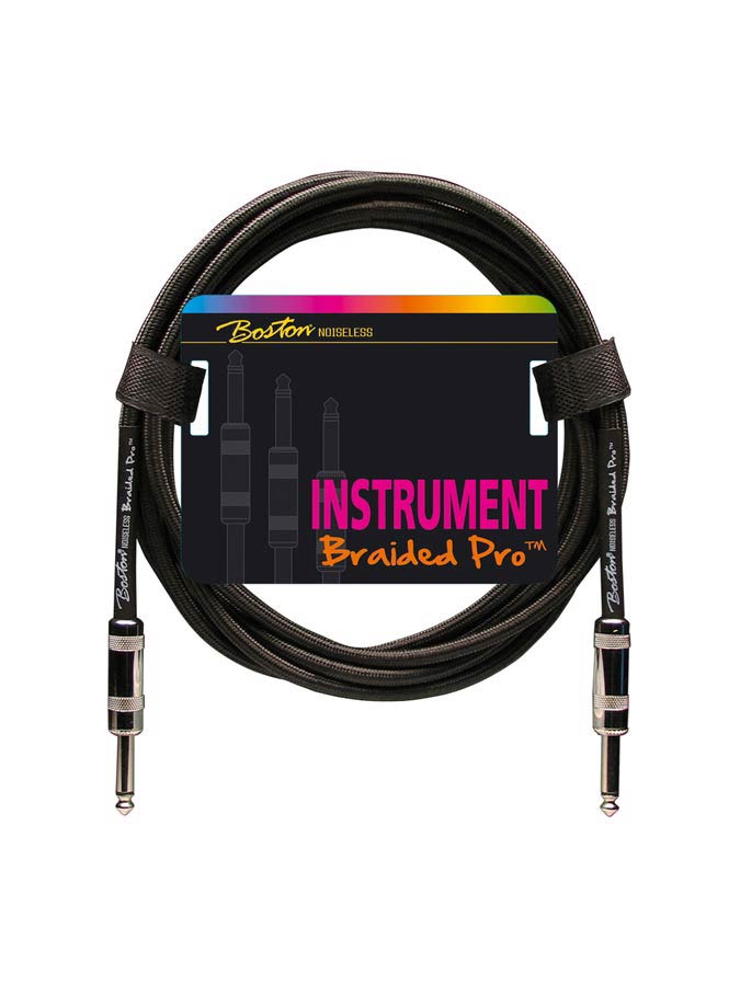 Boston Pro Instrument Cable Black Braid 3m