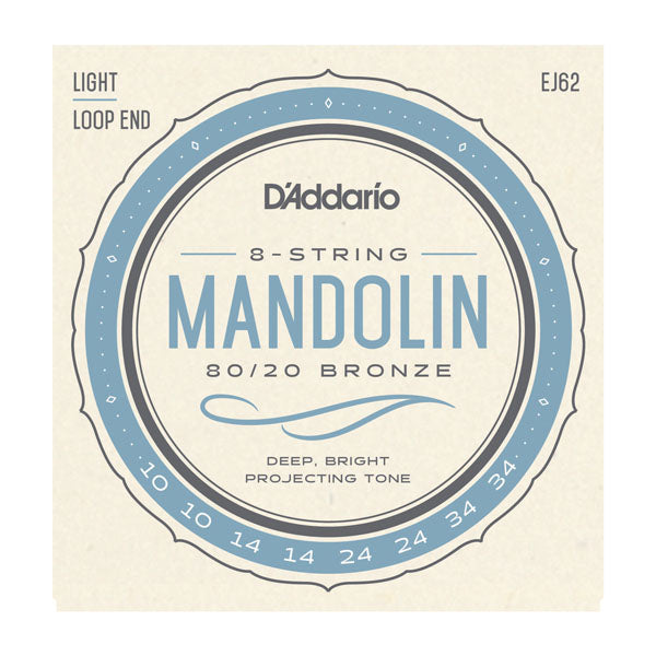 D'Addario Light Bronze Mandolin Strings (10-34)