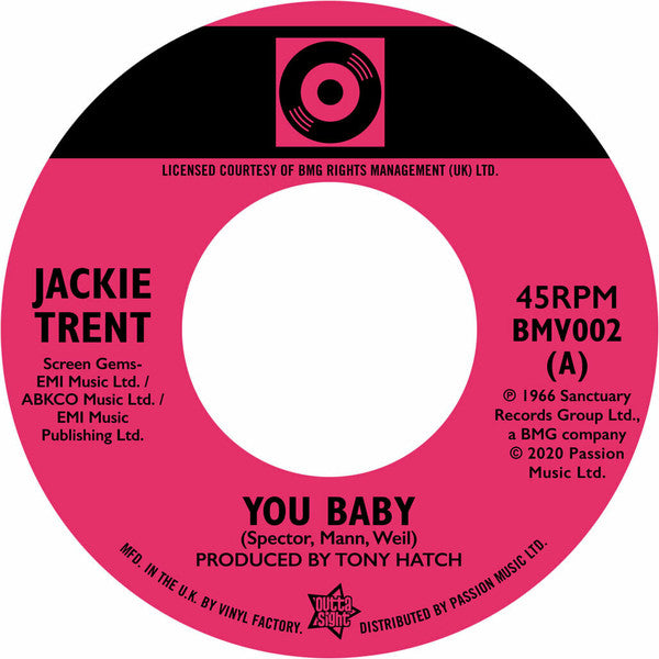 Jackie Trent / Lorraine Silver ‎– You Baby / Lost Summer Love 7" LTD