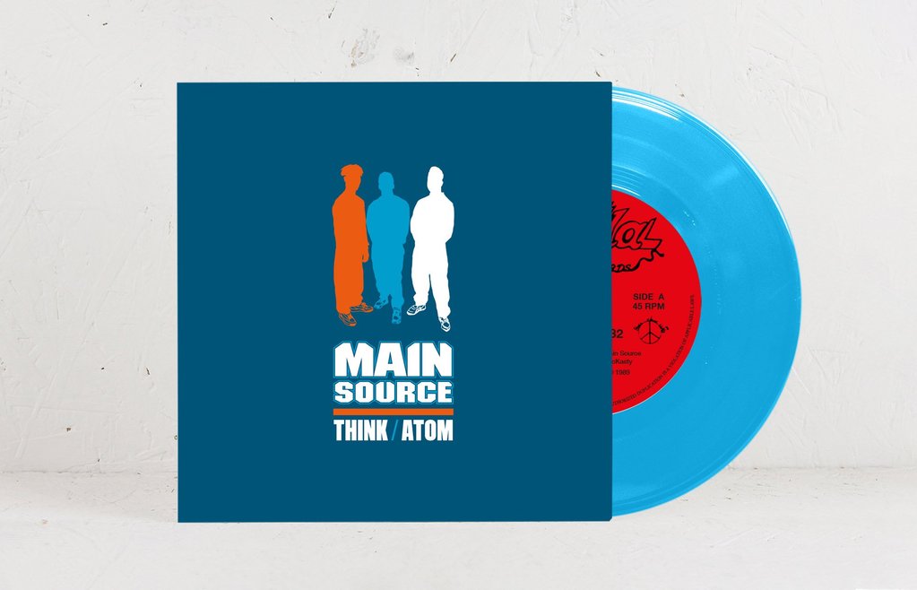 Main Source ‎– Think / Atom 7" LTD Sky Blue Coloured Vinyl