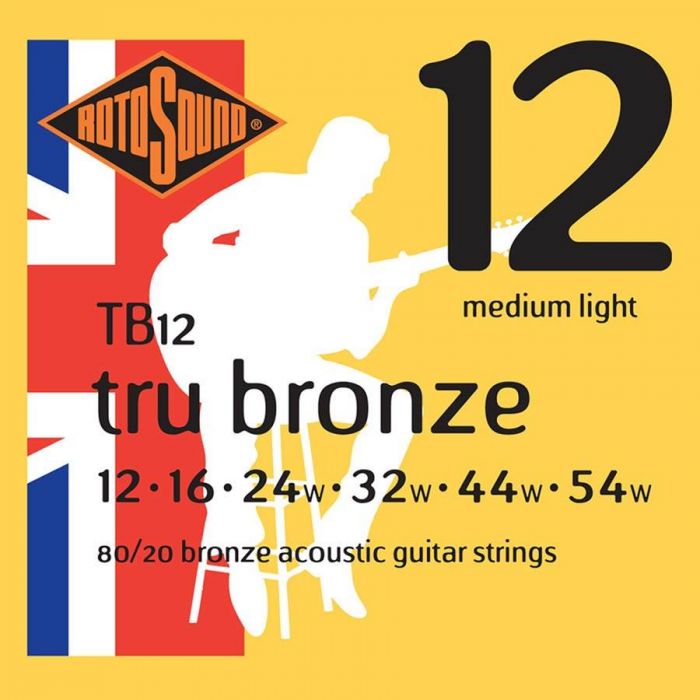 Rotosound Tru Bronze Acoustic Med Light Strings (12-54)