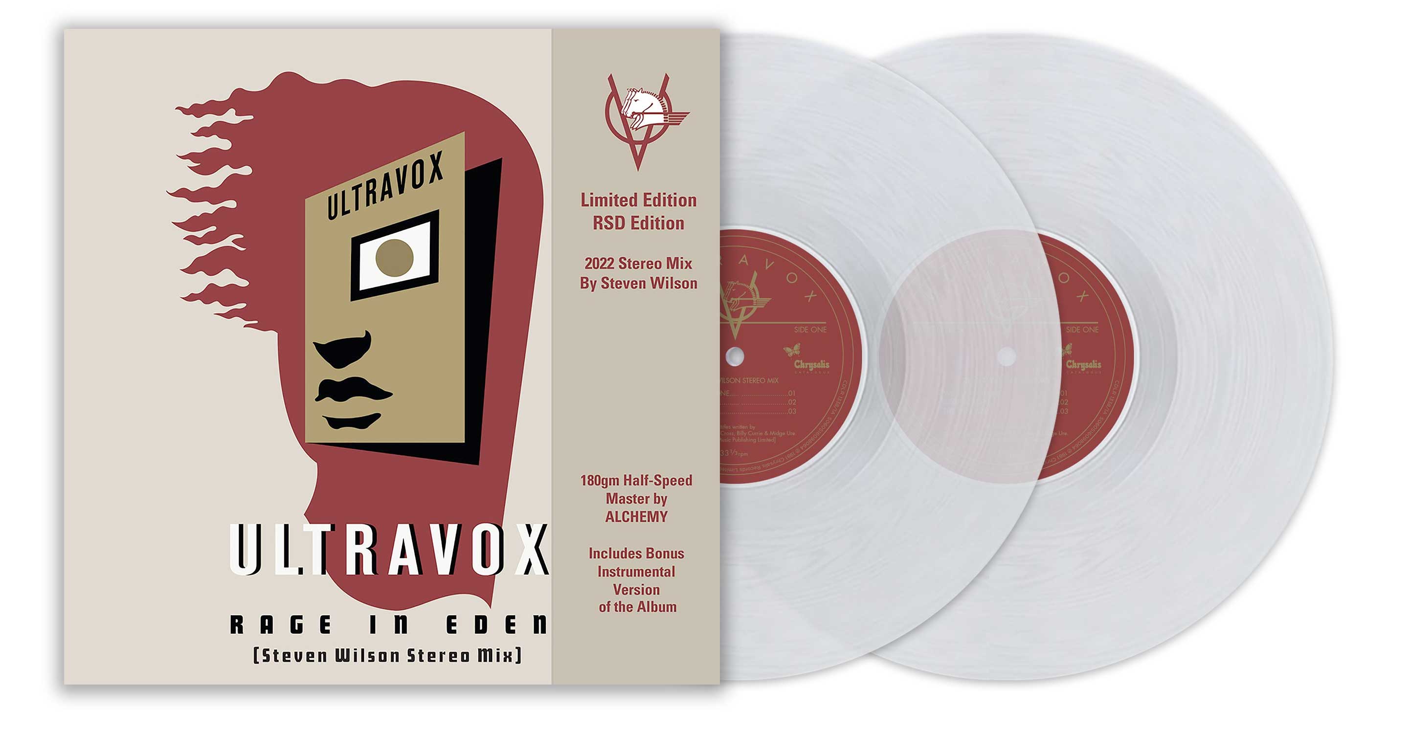 Ultravox – Rage In Eden [Steven Wilson Stereo Mix] 2LP LTD Clear Vinyl RSD Black Friday 2022